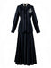 Ensemble de costumes d'uniforme rayé de l'Académie du Wednesday des années 1940