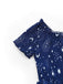 Robe bleue à épaules dénudées et étoiles et lune années 1950