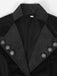 Manteau noire gothique en dentelle à manches cloche années 1950