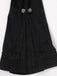 Manteau noire gothique en dentelle à manches cloche années 1950