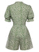 Combishort à manches bouffantes et col plissé marguerite des années 1940