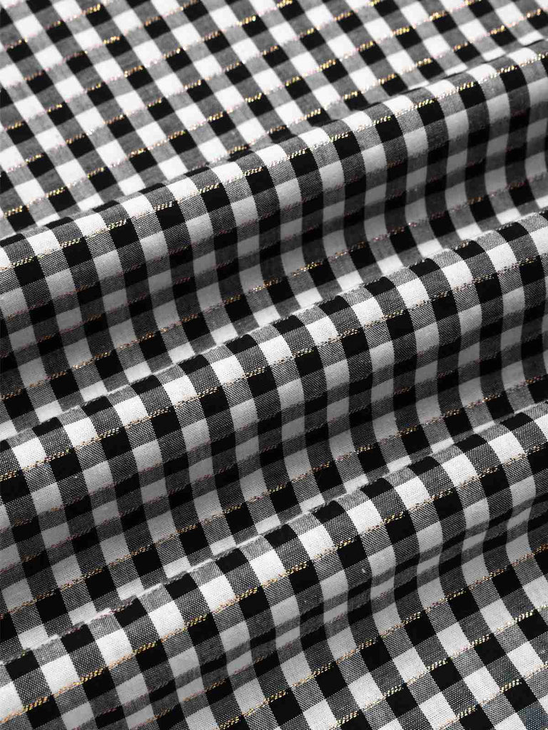 [Prévente] 2PCS haut et pantalon carreaux vichy en coton noir des années 1950
