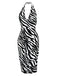 [Prévente] Robe dos nu à rayures zébrées col V des années 1960