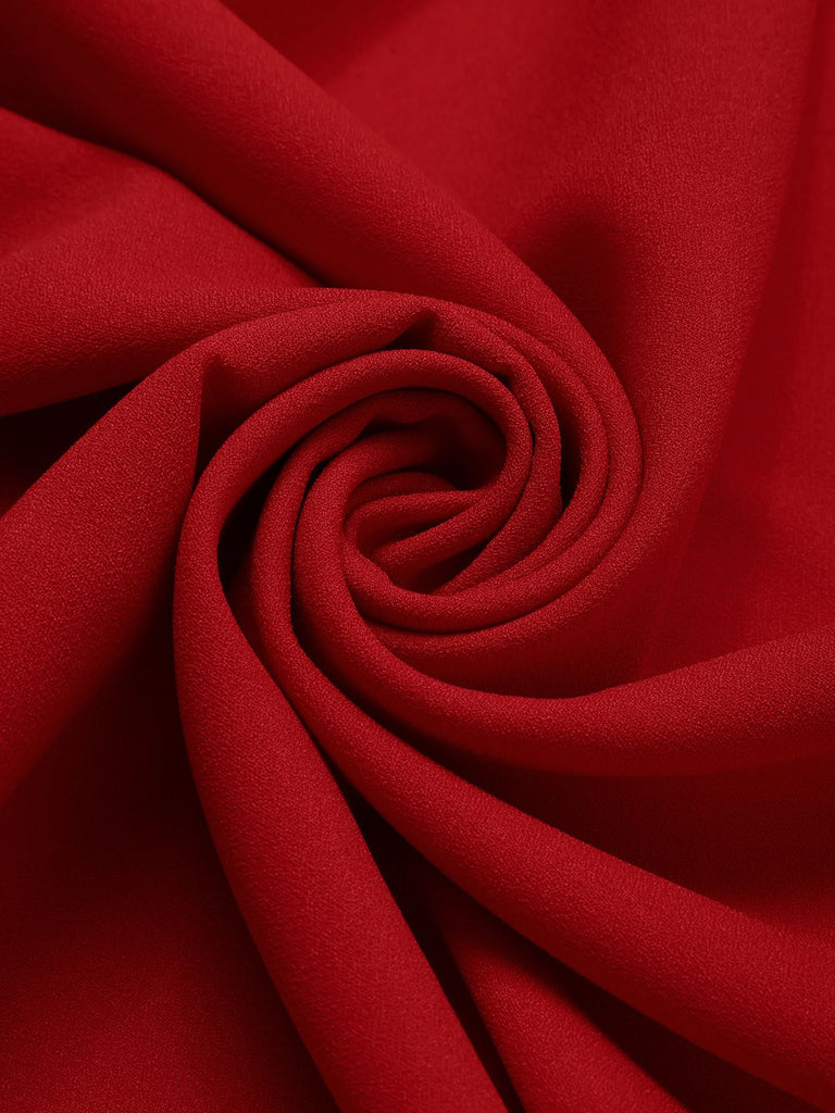 [Prévente] Robe brodée de fleurs avec nœud rouge et blanche années 1950