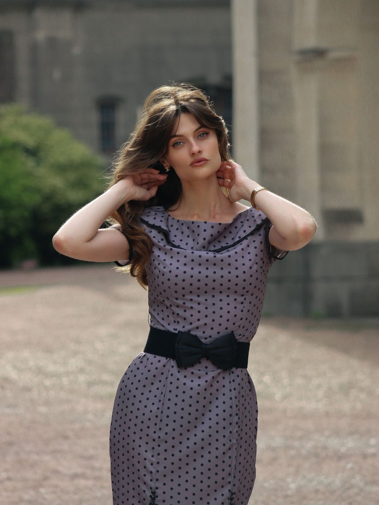 Robe blazer bleu acier en maille tissée à poches taille froncée Robe blazer bleu acier en maille tissée à poches taille froncée