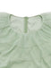 Robe verte en maille unie à volants manches illusion des années 1930