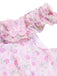 [Prévente] Robe rose à volants épaules dénudées années 1950