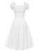 [Pré-vente] Robe blanche en coton de dentelle brodée années 1940