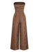 Combinaison bustier fendue style bohème des années 1970