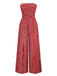 Combinaison bustier fendue style bohème des années 1970