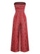 Combinaison bustier fendue style bohème des années 1970