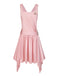[Prévente] Robe rose satin col carré et nœud années 1920