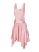 [Prévente] Robe rose satin col carré et nœud années 1920