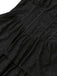 Robe corset bouffante noire en maille creuse des années 1950