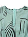 Combinaison ample col en V et lignes abstraites des années 1970