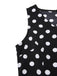 [Prévente] Robe noire à pois et col en V des années 1960