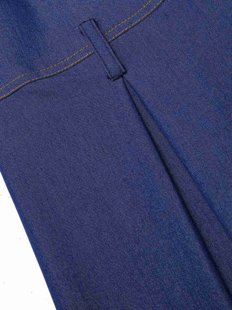 [Prévente] Robe bleue en jean à col bateau années 60