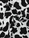 [Prévente] Combishort noire style punk imprimés peau de vache creuse des années 1980