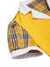 [Prévente] Robe en tricot patchwork à carreaux écossais jaune des années 1960