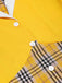 [Prévente] Robe en tricot patchwork à carreaux écossais jaune des années 1960
