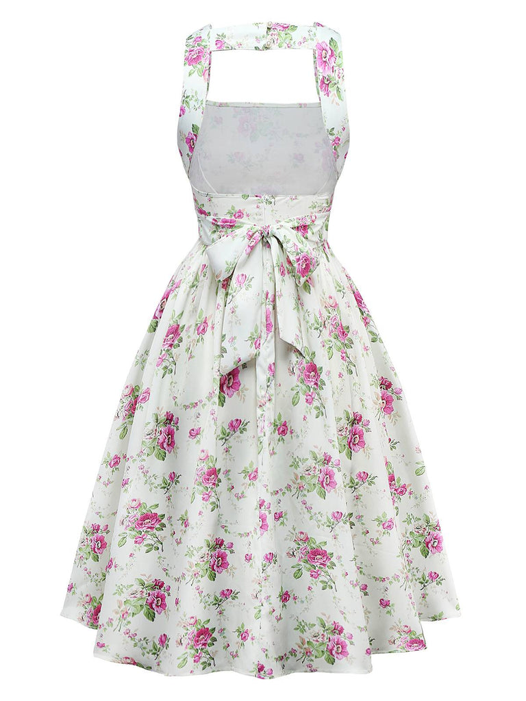 [Prévente] Robe lavande à bretelles et découpes dans le dos des années 1950