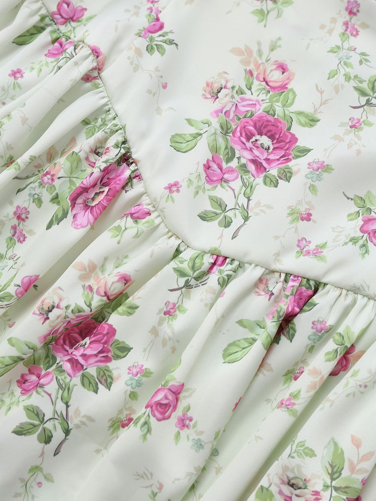 [Prévente] Robe lavande à bretelles et découpes dans le dos des années 1950