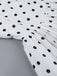 Robe tutu blanche à pois dos nu des années 1960