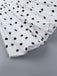 Robe tutu blanche à pois dos nu des années 1960