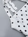Robe tutu blanche à pois dos nu des années 1960