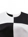 Robe bloc de couleur noire et blanche années 1960