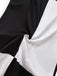 Robe bloc de couleur noire et blanche années 1960
