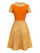 [Prévente] Robe orange à boutons en deux pièces années 1960