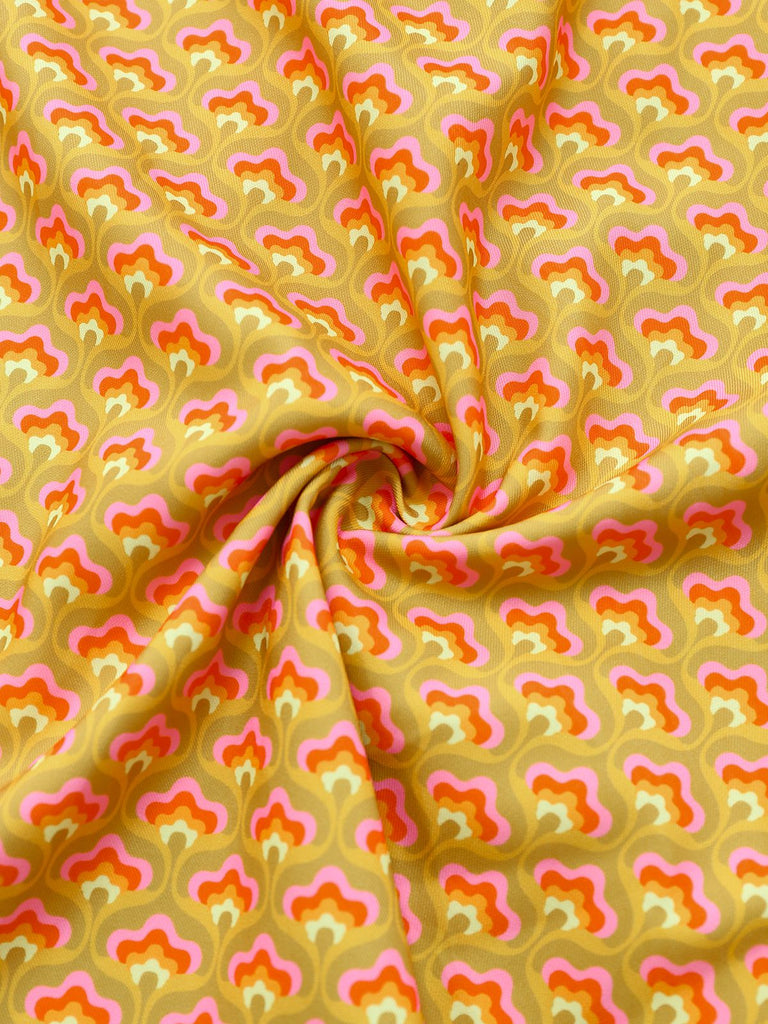 [Prévente] Robe orange à boutons en deux pièces années 1960