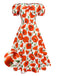 [Prévente] Robe rouge coquelicot à épaules dénudées années 1950