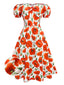 [Prévente] Robe rouge coquelicot à épaules dénudées années 1950