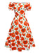 [Prévente] Robe rouge coquelicot à épaules dénudées années 1950