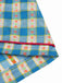 Combishort bleue fleur à carreaux vichy nœud années 1950