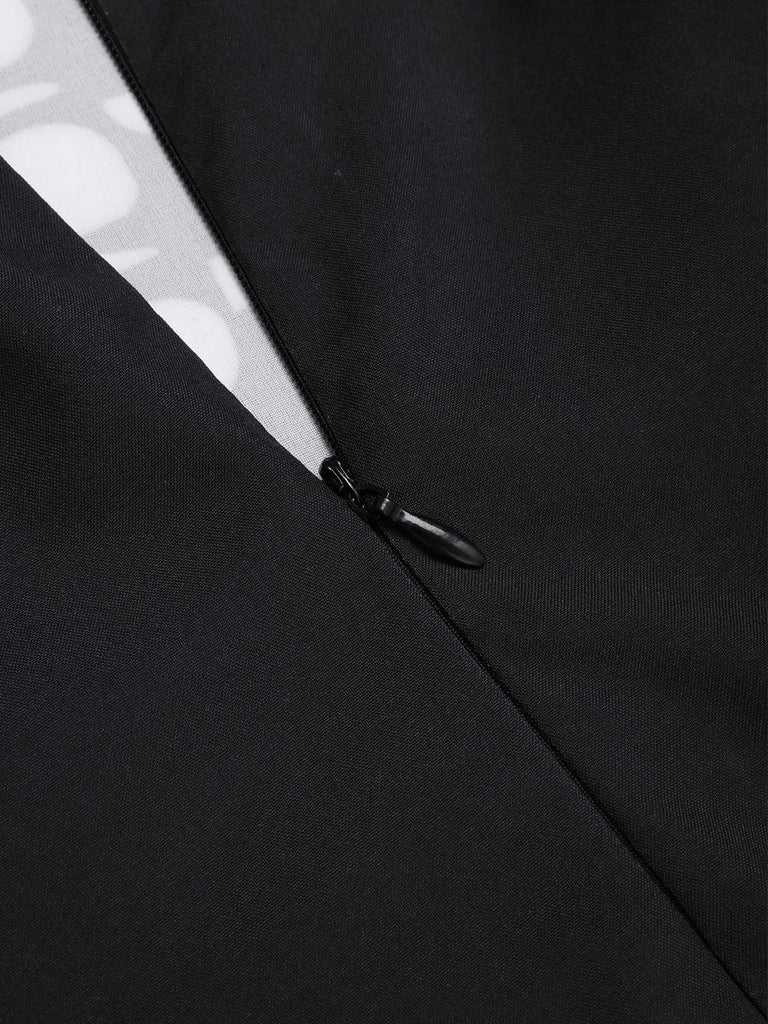 [Prévente] Robe queue de poisson noire et squelette années 1930