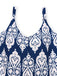 Combinaison bleue bohème à bretelles ceinture années 1970