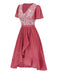 [Prévente] Robe rouge en dentelle patchwork années 1950