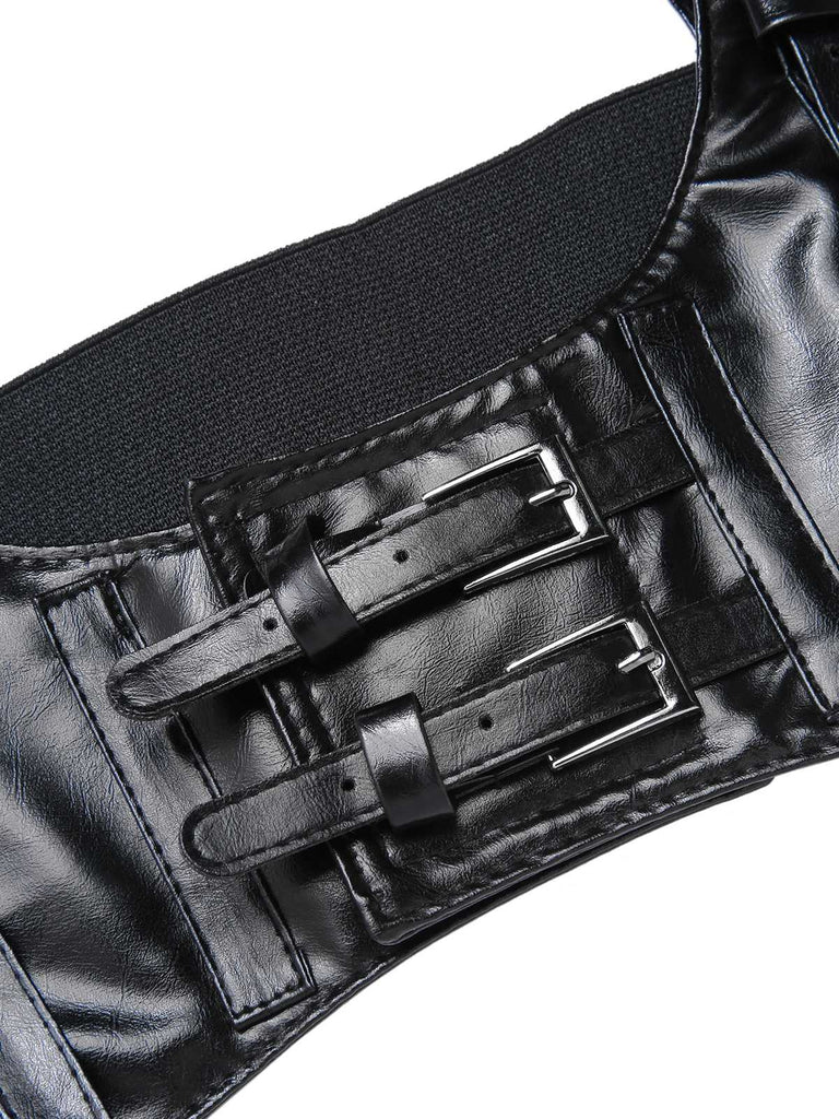 [Prévente] Robe noire à carreaux Halloween et corset années 1950