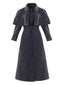 Manteau gris Mercredi à carreaux Halloween années 1950