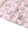 Robe rose imprimé lavande col en cœur manches bouffantes des années 1940