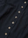 Veste noire à manches longues et col montant années 1950