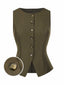 [Prévente] Gilet vert olive sans manches uni années 1960