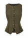 [Prévente] Gilet vert olive sans manches uni années 1960