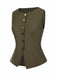[Prévente] Gilet vert olive sans manches uni années 1960