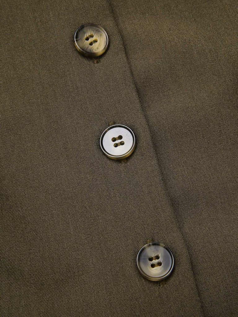 [Prévente] Gilet vert olive sans manches uni années 1960