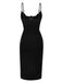 [Prévente] Robe noire en velours à col chauve-souris années 1960