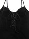 [Prévente] Robe noire en velours à col chauve-souris années 1960